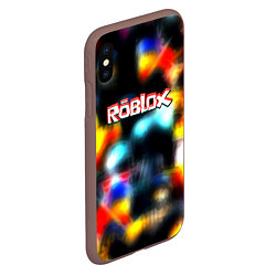 Чехол iPhone XS Max матовый Roblox game 2023, цвет: 3D-коричневый — фото 2