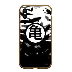 Чехол iPhone XS Max матовый Dragon ball Helloween bat, цвет: 3D-коричневый