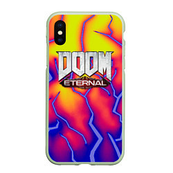 Чехол iPhone XS Max матовый Doom eternal srotm shadow, цвет: 3D-салатовый