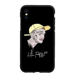 Чехол iPhone XS Max матовый Lil Peep rap steel, цвет: 3D-черный