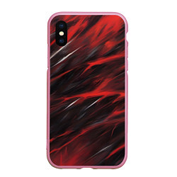 Чехол iPhone XS Max матовый Красный шторм, цвет: 3D-розовый