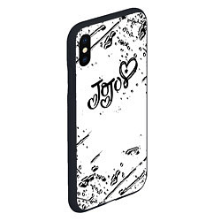 Чехол iPhone XS Max матовый JoJos Bizarre splash love anime, цвет: 3D-черный — фото 2