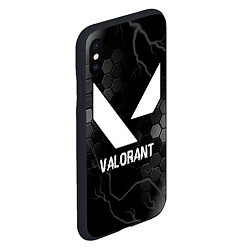 Чехол iPhone XS Max матовый Valorant glitch на темном фоне, цвет: 3D-черный — фото 2