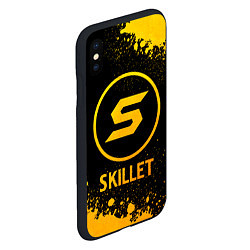 Чехол iPhone XS Max матовый Skillet - gold gradient, цвет: 3D-черный — фото 2