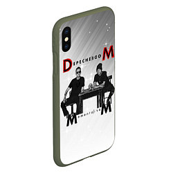 Чехол iPhone XS Max матовый Depeche Mode - Mememto Mori Dave and Martin, цвет: 3D-темно-зеленый — фото 2