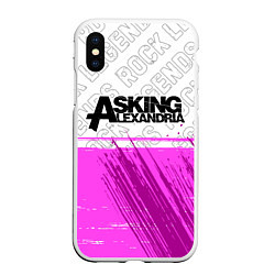 Чехол iPhone XS Max матовый Asking Alexandria: Rock Legends, цвет: 3D-белый