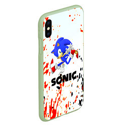 Чехол iPhone XS Max матовый Sonic краски абстрактные, цвет: 3D-салатовый — фото 2