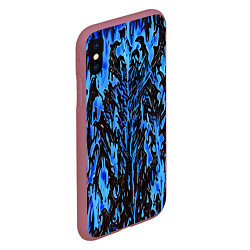Чехол iPhone XS Max матовый Демонический доспех синий, цвет: 3D-малиновый — фото 2