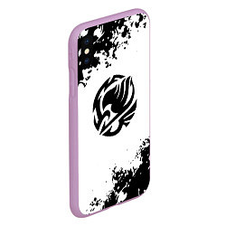 Чехол iPhone XS Max матовый Fairy Tail краски черные, цвет: 3D-сиреневый — фото 2