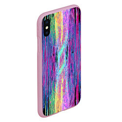 Чехол iPhone XS Max матовый Размазанная краска, цвет: 3D-розовый — фото 2