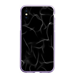 Чехол iPhone XS Max матовый Узор дыма, цвет: 3D-светло-сиреневый