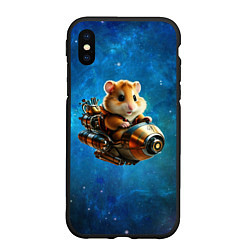 Чехол iPhone XS Max матовый Хомялёт, цвет: 3D-черный