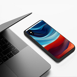 Чехол iPhone XS Max матовый Абстракция в контрасте, цвет: 3D-черный — фото 2