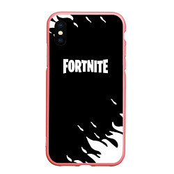 Чехол iPhone XS Max матовый Fortnite fire flame, цвет: 3D-баблгам