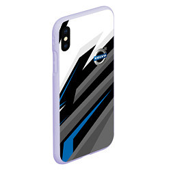 Чехол iPhone XS Max матовый Volvo - blue sport, цвет: 3D-светло-сиреневый — фото 2