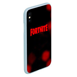 Чехол iPhone XS Max матовый Fortnite the games, цвет: 3D-голубой — фото 2