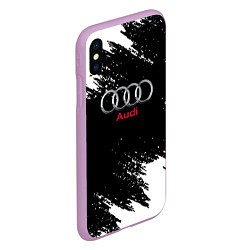 Чехол iPhone XS Max матовый AUDI sport краски, цвет: 3D-сиреневый — фото 2