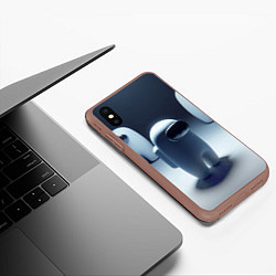 Чехол iPhone XS Max матовый Among us - fantasy - ai art, цвет: 3D-коричневый — фото 2