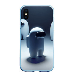 Чехол iPhone XS Max матовый Among us - fantasy - ai art, цвет: 3D-голубой