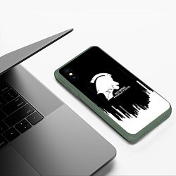 Чехол iPhone XS Max матовый Death Stranding the game, цвет: 3D-темно-зеленый — фото 2