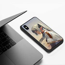 Чехол iPhone XS Max матовый Sou sou no friren, цвет: 3D-черный — фото 2