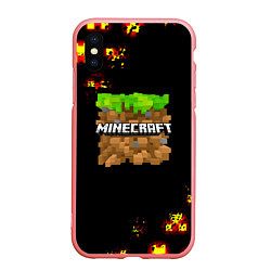 Чехол iPhone XS Max матовый Minecraft mobile game story, цвет: 3D-баблгам