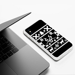 Чехол iPhone XS Max матовый Новогодняя ёлка олень и дракон, цвет: 3D-белый — фото 2
