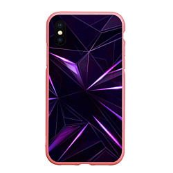 Чехол iPhone XS Max матовый Фиолетовый хрусталь, цвет: 3D-баблгам