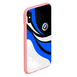 Чехол iPhone XS Max матовый BMW - синяя абстракция, цвет: 3D-баблгам — фото 2