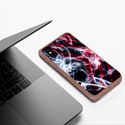 Чехол iPhone XS Max матовый Дым и стрелки, цвет: 3D-коричневый — фото 2