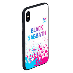 Чехол iPhone XS Max матовый Black Sabbath neon gradient style посередине, цвет: 3D-черный — фото 2