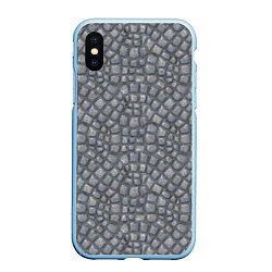 Чехол iPhone XS Max матовый Мостовая текстура, цвет: 3D-голубой