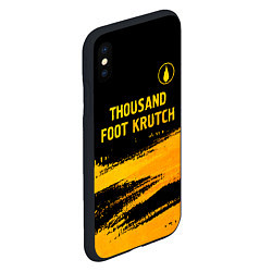 Чехол iPhone XS Max матовый Thousand Foot Krutch - gold gradient посередине, цвет: 3D-черный — фото 2