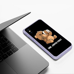 Чехол iPhone XS Max матовый Coffee first, цвет: 3D-светло-сиреневый — фото 2