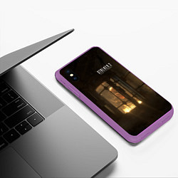 Чехол iPhone XS Max матовый STALKER 2 монстр в колбе, цвет: 3D-фиолетовый — фото 2