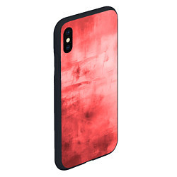 Чехол iPhone XS Max матовый Красный гранж, цвет: 3D-черный — фото 2