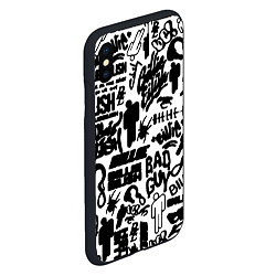 Чехол iPhone XS Max матовый Билли Айлиш автографы черно белый, цвет: 3D-черный — фото 2