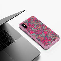 Чехол iPhone XS Max матовый Розовый серый сон, цвет: 3D-розовый — фото 2
