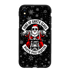 Чехол iPhone XS Max матовый Sons of Santa Claus north pole chapter, цвет: 3D-черный