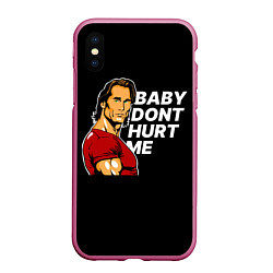 Чехол iPhone XS Max матовый Baby dont hurt me - Mike OHearn, цвет: 3D-малиновый