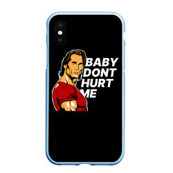Чехол iPhone XS Max матовый Baby dont hurt me - Mike OHearn, цвет: 3D-голубой