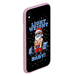 Чехол iPhone XS Max матовый Santa Claus - light weight baby, цвет: 3D-розовый — фото 2