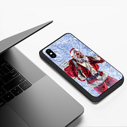 Чехол iPhone XS Max матовый GTA online - Новый год, цвет: 3D-черный — фото 2