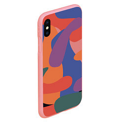 Чехол iPhone XS Max матовый Цветные кляксы, цвет: 3D-баблгам — фото 2