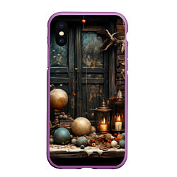 Чехол iPhone XS Max матовый Витрина игрушечек, цвет: 3D-фиолетовый