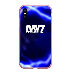 Чехол iPhone XS Max матовый Dayz strom gradient, цвет: 3D-розовый