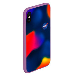 Чехол iPhone XS Max матовый Nasa gradient sportcolor, цвет: 3D-фиолетовый — фото 2