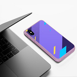 Чехол iPhone XS Max матовый Фрагмент склон, цвет: 3D-сиреневый — фото 2