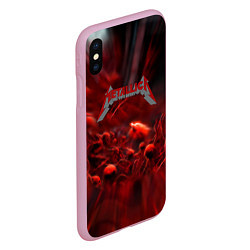 Чехол iPhone XS Max матовый Metallica alboom band, цвет: 3D-розовый — фото 2