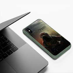 Чехол iPhone XS Max матовый STALKER 2 чёрный сталкер, цвет: 3D-темно-зеленый — фото 2